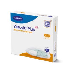 ZETUVIT Plus Silicone Border Heel 25x25 cm